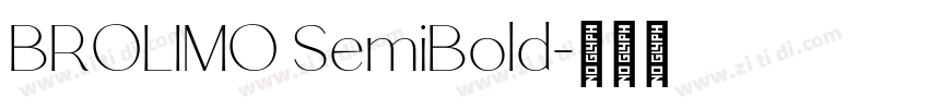 BROLIMO SemiBold字体转换